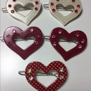 Heart Hair Clip Set